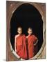 Monks, Shwe Yaunghwe Kyaung Monastery, Inle Lake, Shan State, Myanmar-Jane Sweeney-Mounted Photographic Print