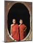 Monks, Shwe Yaunghwe Kyaung Monastery, Inle Lake, Shan State, Myanmar-Jane Sweeney-Mounted Photographic Print