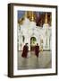 Monks, Shwedagon Paya, Yangon (Rangoon), Myanmar (Burma), Asia-Tuul-Framed Photographic Print