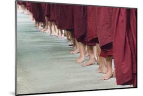 Monks Waiting in Line at Mahagandayon Monastery, Amarapura, Myanmar-Keren Su-Mounted Photographic Print