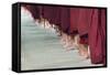 Monks Waiting in Line at Mahagandayon Monastery, Amarapura, Myanmar-Keren Su-Framed Stretched Canvas