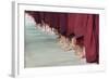 Monks Waiting in Line at Mahagandayon Monastery, Amarapura, Myanmar-Keren Su-Framed Photographic Print