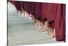 Monks Waiting in Line at Mahagandayon Monastery, Amarapura, Myanmar-Keren Su-Stretched Canvas