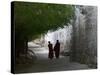 Monks Walk in Sera Temple, Lhasa, Tibet, China-Keren Su-Stretched Canvas