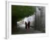 Monks Walk in Sera Temple, Lhasa, Tibet, China-Keren Su-Framed Photographic Print