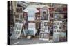 Monmartre Artist Working On Place du Tertre II-Cora Niele-Stretched Canvas