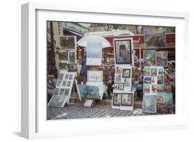 Monmartre Artist Working On Place du Tertre II-Cora Niele-Framed Giclee Print