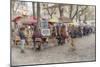Monmartre Artist Working On Place du Tertre IV-Cora Niele-Mounted Giclee Print