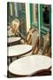 Monmartre Cafe Crop-Sue Schlabach-Stretched Canvas