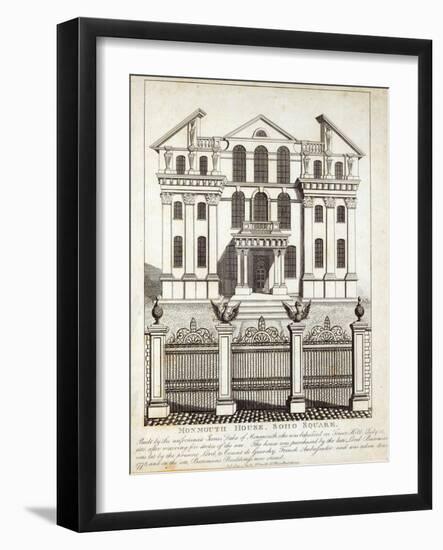 Monmouth House, Soho Square, published by N. Smith, Gt Mays Buildings, 11th January 1791-null-Framed Giclee Print