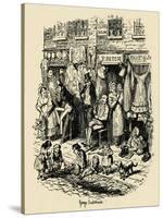 'Monmouth Street, Soho, an illustration by G. Cruikshank for Dickens' Sketches by Boz. ', (1938)-George Cruikshank-Stretched Canvas