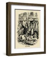 'Monmouth Street, Soho, an illustration by G. Cruikshank for Dickens' Sketches by Boz. ', (1938)-George Cruikshank-Framed Giclee Print