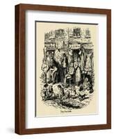 'Monmouth Street, Soho, an illustration by G. Cruikshank for Dickens' Sketches by Boz. ', (1938)-George Cruikshank-Framed Giclee Print