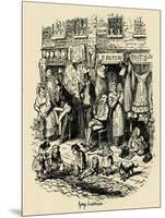 'Monmouth Street, Soho, an illustration by G. Cruikshank for Dickens' Sketches by Boz. ', (1938)-George Cruikshank-Mounted Premium Giclee Print