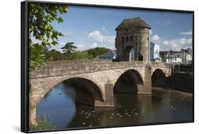 Monnow Bridge and Gate over the River Monnow, Monmouth, Monmouthshire, Wales, UK-Stuart Black-Framed Photographic Print