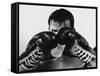 Monochromatic Image of a Boxer Drinking Water-null-Framed Stretched Canvas