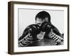 Monochromatic Image of a Boxer Drinking Water-null-Framed Premium Photographic Print