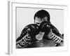 Monochromatic Image of a Boxer Drinking Water-null-Framed Photographic Print