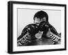 Monochromatic Image of a Boxer Drinking Water-null-Framed Photographic Print