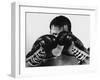 Monochromatic Image of a Boxer Drinking Water-null-Framed Photographic Print