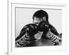 Monochromatic Image of a Boxer Drinking Water-null-Framed Photographic Print