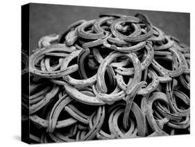 Monochromatic Image of a Pile of Horseshoes-null-Stretched Canvas