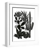 Monochrome Cacti-Myriam Tebbakha-Framed Art Print