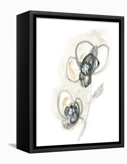Monochrome Floral Study II-June Vess-Framed Stretched Canvas