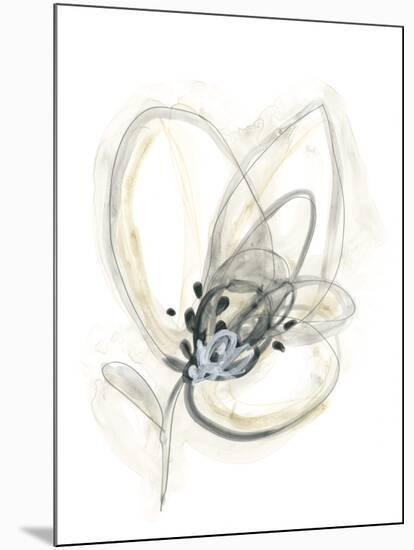 Monochrome Floral Study V-June Vess-Mounted Art Print