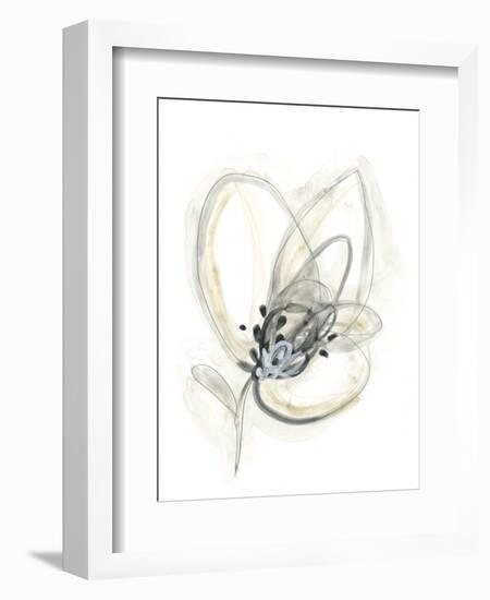 Monochrome Floral Study V-June Vess-Framed Art Print