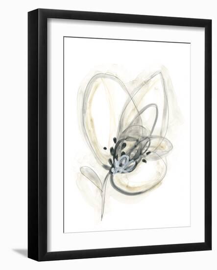 Monochrome Floral Study V-June Vess-Framed Art Print