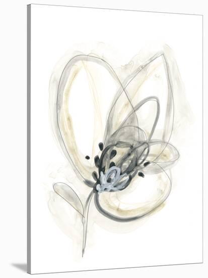 Monochrome Floral Study V-June Vess-Stretched Canvas