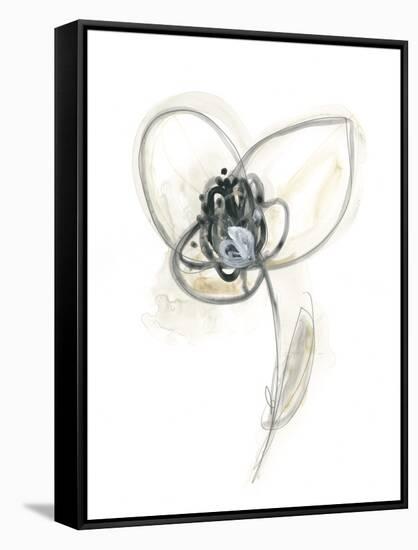 Monochrome Floral Study VII-June Vess-Framed Stretched Canvas