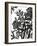 Monochrome Foliage II-PI Studio-Framed Art Print