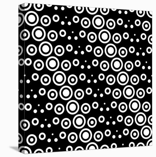 Monochrome Geometric Background-Maksim Krasnov-Stretched Canvas