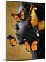 Monochrome Golden Butterfly I-Alonzo Saunders-Mounted Art Print