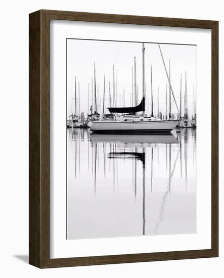 Monochrome Harbor-Nicholas Bell-Framed Photographic Print