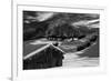 Monochrome Image of an Alpine Mountain Cabin in a Winter Landsca-Sabine Jacobs-Framed Photographic Print