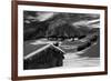 Monochrome Image of an Alpine Mountain Cabin in a Winter Landsca-Sabine Jacobs-Framed Photographic Print