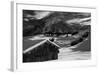 Monochrome Image of an Alpine Mountain Cabin in a Winter Landsca-Sabine Jacobs-Framed Photographic Print