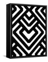 Monochrome Patterns 6-Natasha Marie-Framed Stretched Canvas