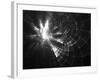 Monochrome Perspective Distorted Grid Fractal Design-R.T. Wohlstadter-Framed Art Print