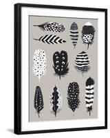 Monochrome Plume II-Sandra Jacobs-Framed Giclee Print