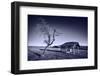 Monochrome Toned Image of Old Wooden Shelter-Xilius-Framed Photographic Print