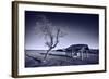 Monochrome Toned Image of Old Wooden Shelter-Xilius-Framed Photographic Print