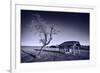 Monochrome Toned Image of Old Wooden Shelter-Xilius-Framed Photographic Print