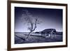 Monochrome Toned Image of Old Wooden Shelter-Xilius-Framed Photographic Print