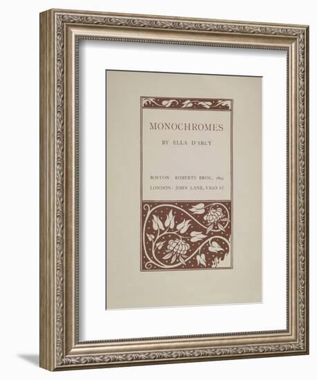 Monochromes-Aubrey Beardsley-Framed Giclee Print