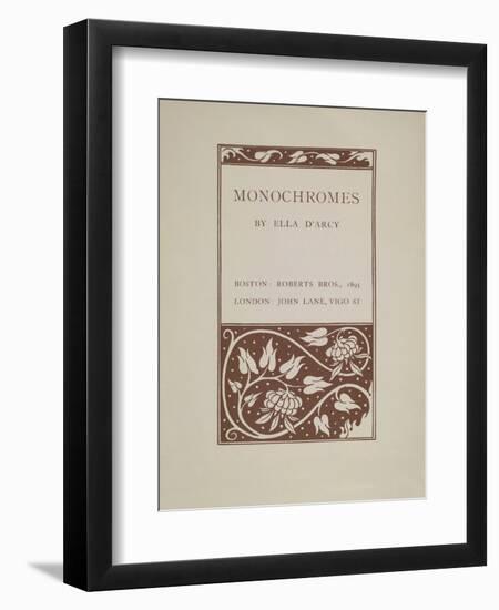 Monochromes-Aubrey Beardsley-Framed Giclee Print