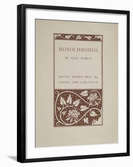 Monochromes-Aubrey Beardsley-Framed Giclee Print